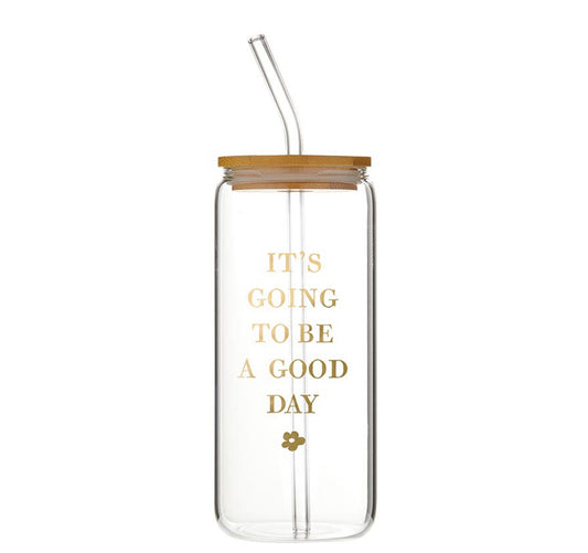 Glass Cold Brew Tumbler - Good Day