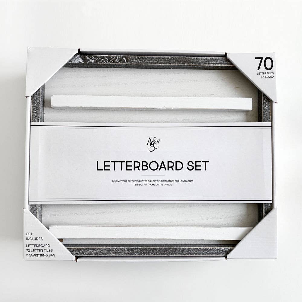 15474 - 15x13x1.5 Letterboard Kit wh/bk LETTERBOARD