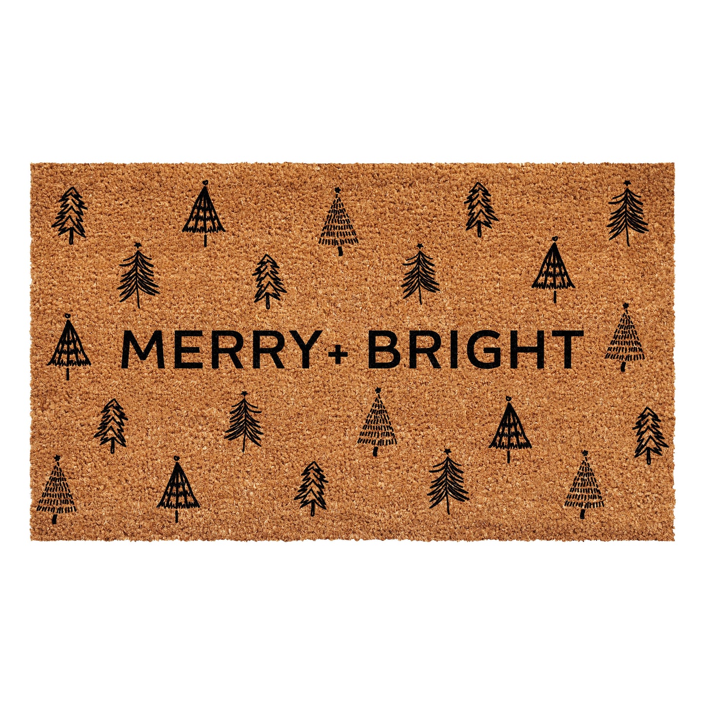 Christmas Merry Tree Farm Doormat: 17 x 29